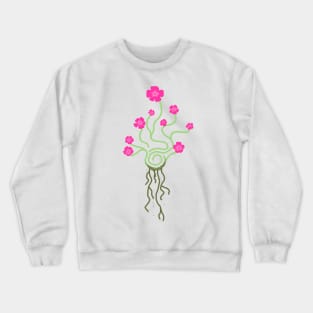 Spiral Flower: Pink Crewneck Sweatshirt